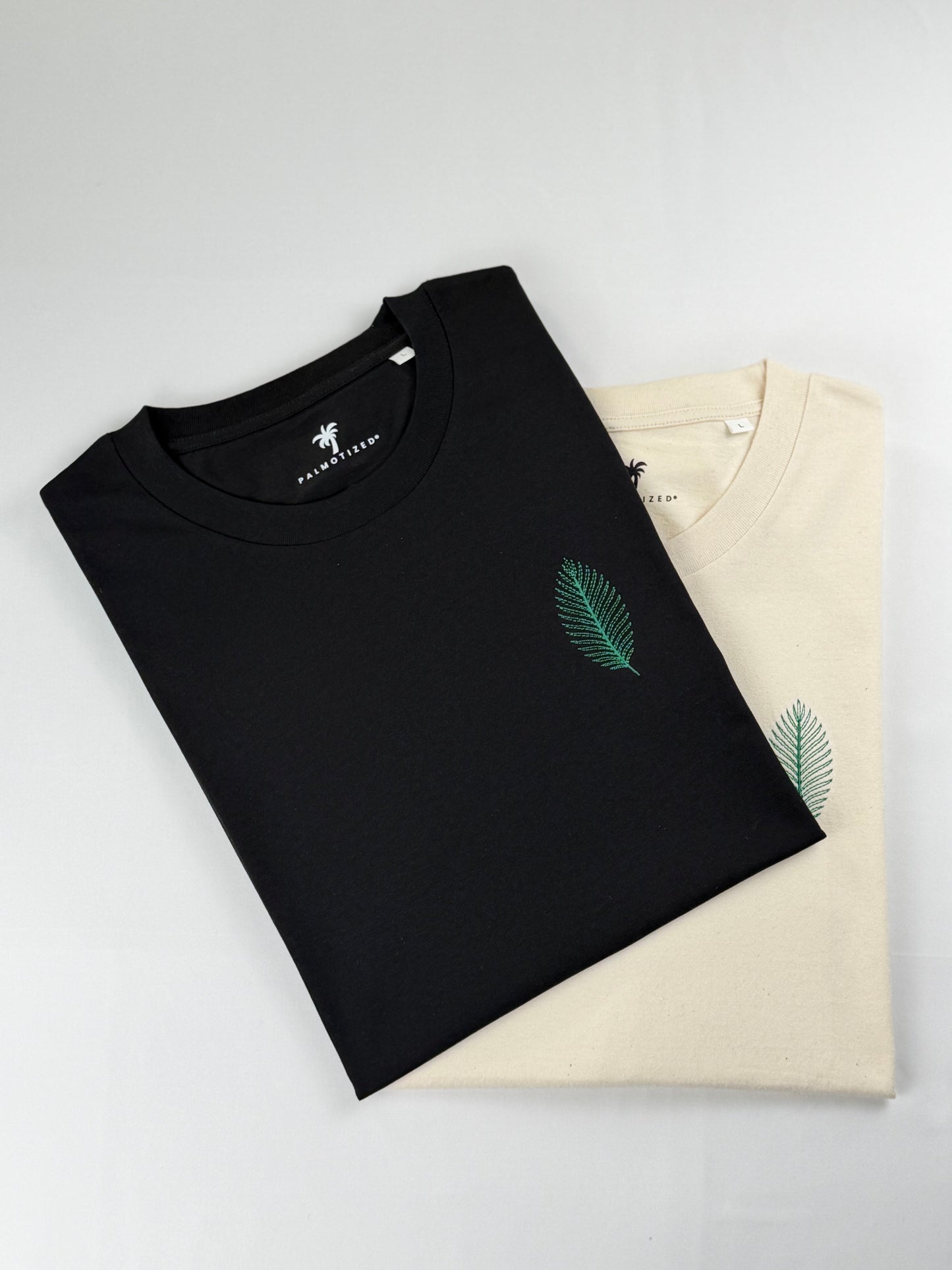PALMOTIZED® Feather Palm Tee – Black