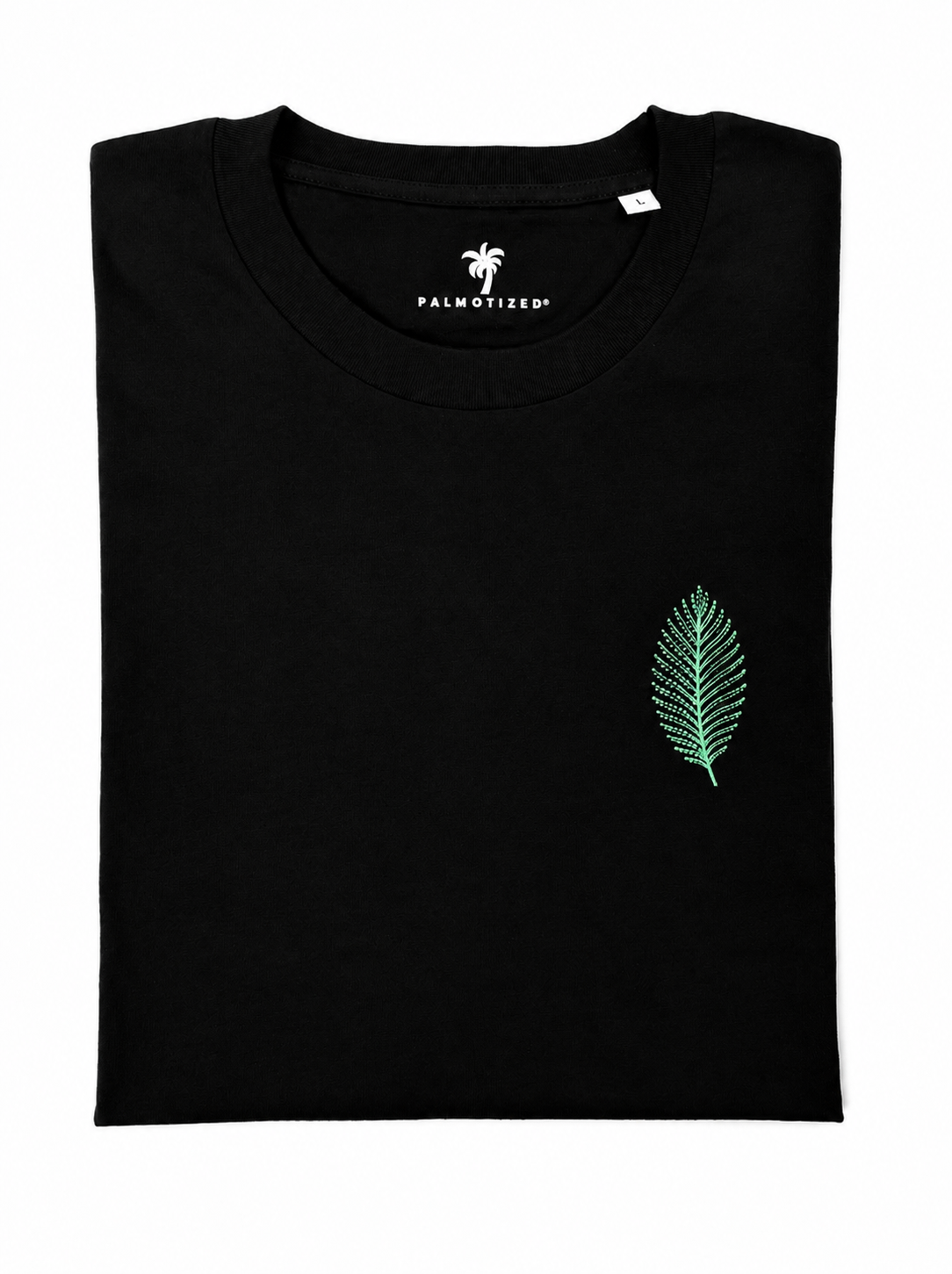 PALMOTIZED® Feather Palm Tee – Black