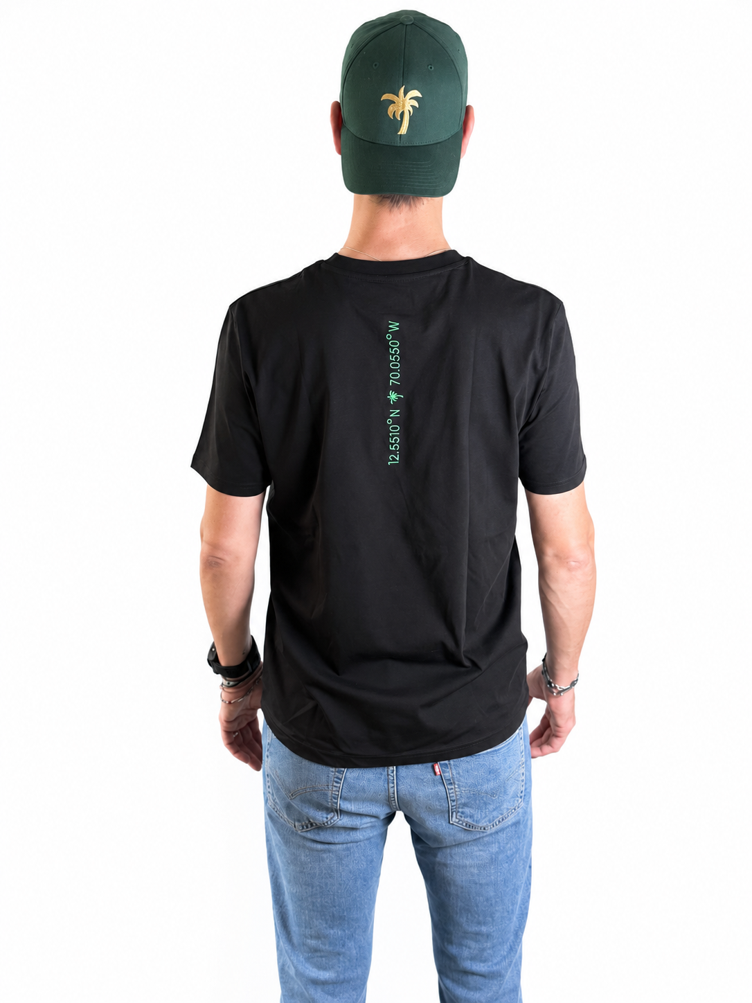 PALMOTIZED® Feather Palm Tee – Black
