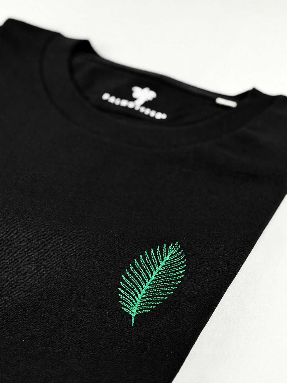 PALMOTIZED® Feather Palm Tee – Black